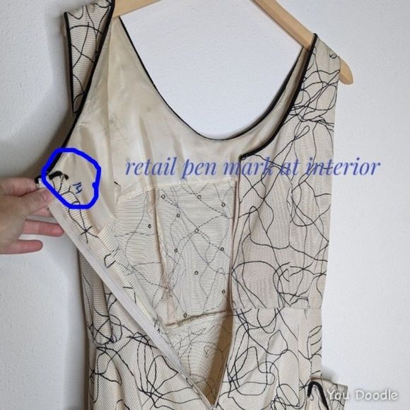 Vintage 50s Party Dress Circle Skirt Side Pockets Hand Sewn Midi - Picture 10 of 16